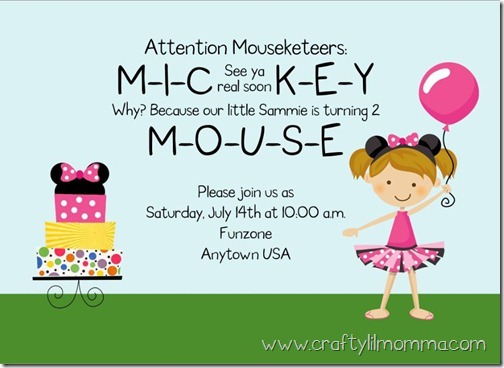 MICKEY Mickey Minnie Clubhouse inspired invitations