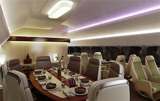 Boeing 747-8 VIP Business Jet BBJ private jets aircraft plane USA new york Lufthansa Australia Europe London Singapore transcontinental cost facilities décor billionaire cockpit cabin