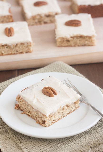 Roasted Banana Bars with Brown Butter Cream Cheese Frosting