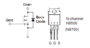 N9500  N8700 Mosfet Nikko diagram