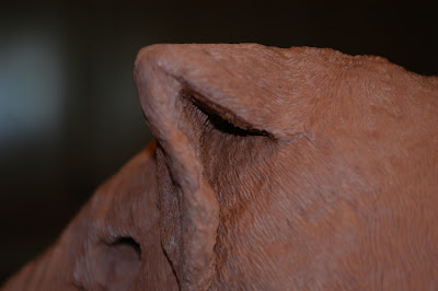 dog clay sculpture