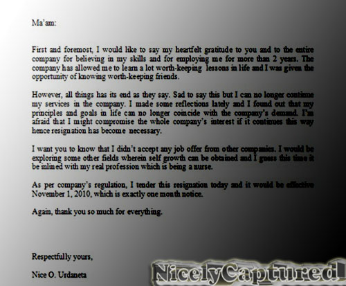 How to Address a General Cover Letter sample resignation letter _____ date 