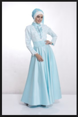 Contoh Model Baju Muslim Pesta Elegan Terbaru 2016