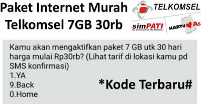 Buat Paket Internet Telkomsel Murah 7GB Harga 30 Ribu