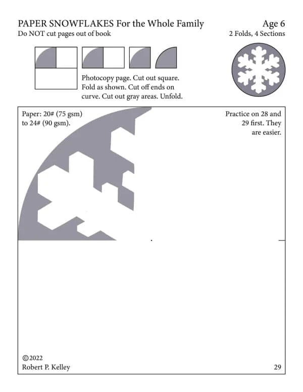 Paper Snowflake Cutouts, 16 - Snowflakes 