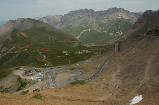 Looking down from the summit of the Col Du Galibier