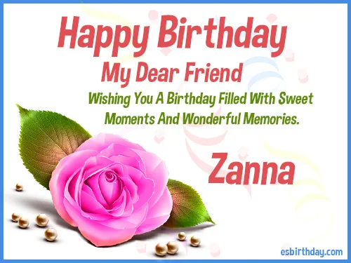 Zanna Happy birthday friends