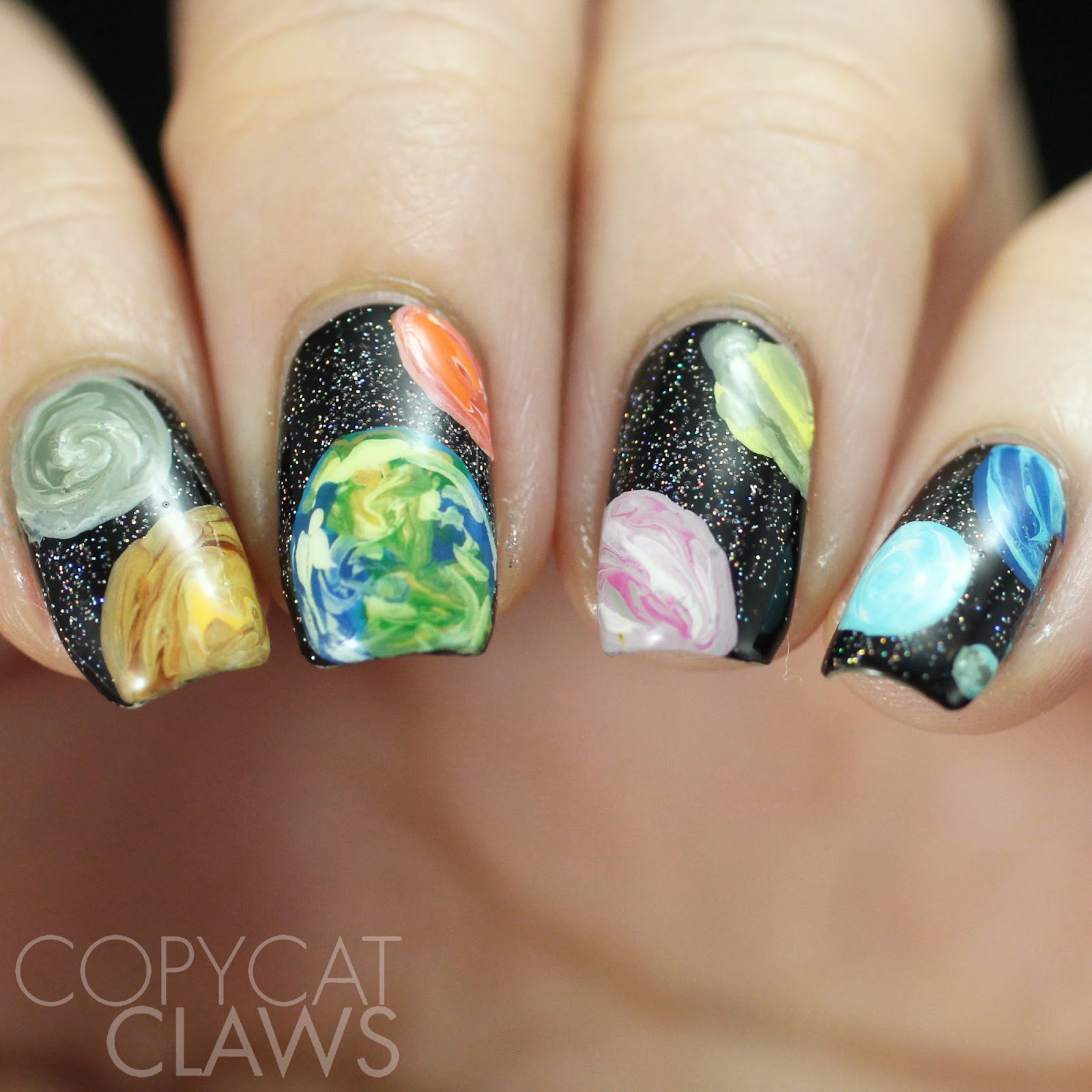 Solar Tropics - Negative Space Nail Art - Hermit Werds