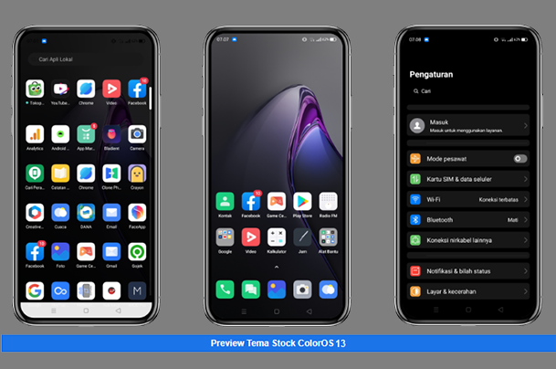 ColorOS 13 Tema Oppo Dan Realme Support Dark Mode Full Pack Terbaru