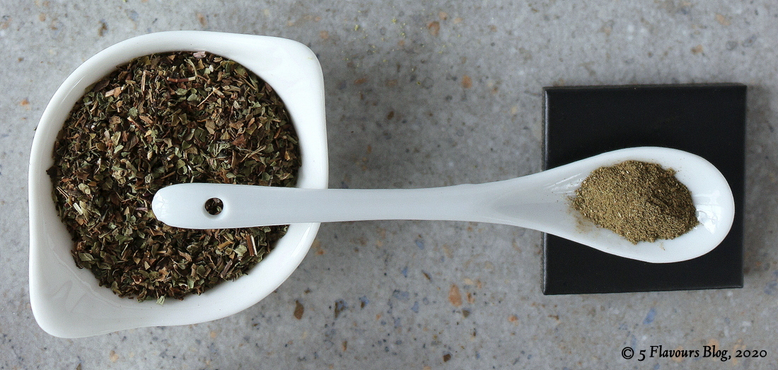 Dried & Powdered Tarragon, Overhead View