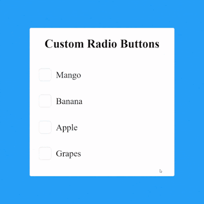 Animation for custom radio buttons checkmark