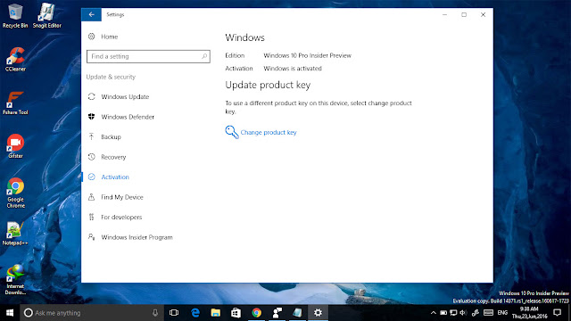Những điểm mới trong Windows 10 build 14371