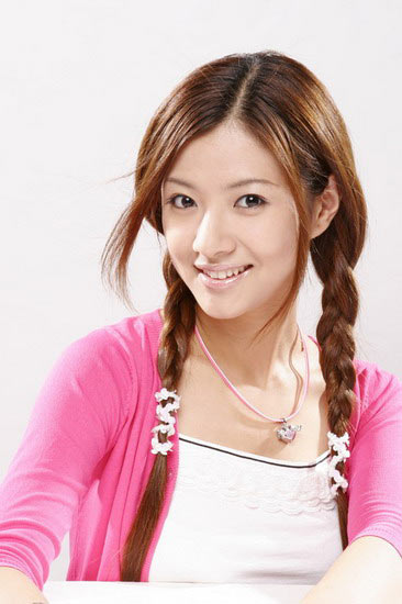 cute asian girls two long braids. A very cute hairstyle for girls.
