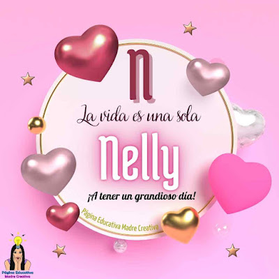 Solapin Nombre Nelly para imprimir gratis - Nombre para descargar