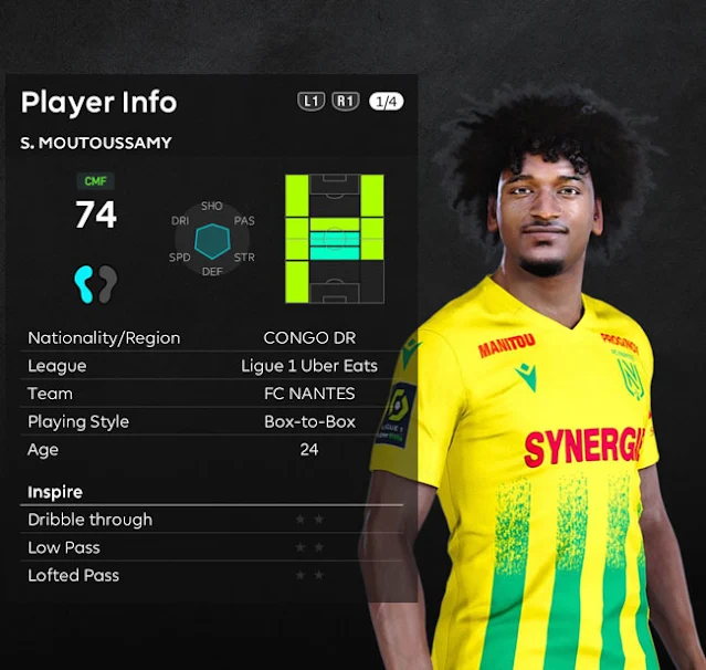 Samuel Moutoussamy Face For eFootball PES 2021