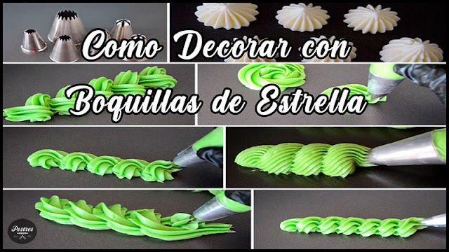 Como DECORAR con MANGA PASTELERA | Boquillas de estrella ⭐