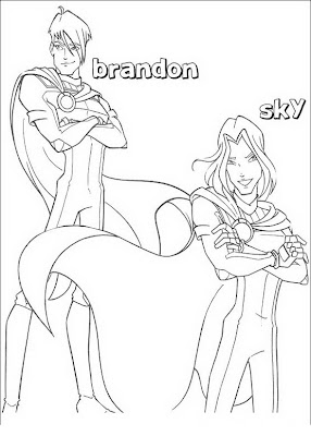 Brandon Y Sky Winx para colorear