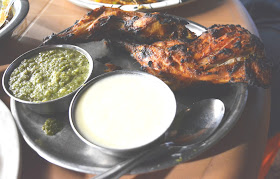 Tandoori Chicken with Curd and Pudhina Chutney