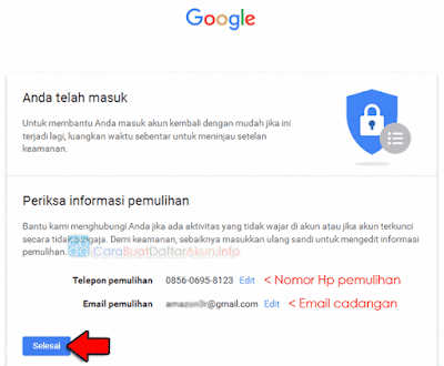 lupa password gmail android