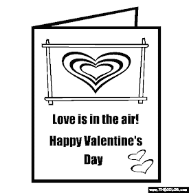 Valentine Card Coloring Pages