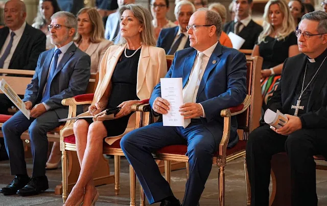 Prince Albert, Princess Caroline, Princess Stephanie, Andrea Casiraghi, Charlotte Casiraghi and Louis Ducruet