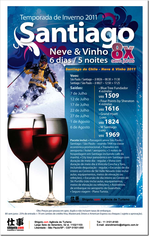 santiago do chile - neve e vinho