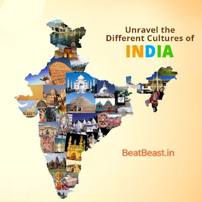 different cultures map of India
