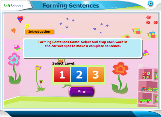 http://www.softschools.com/language_arts/games/sentence_structure/form_a_sentence/