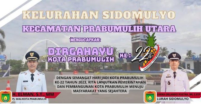 HUT KOTA PRABUMULIH KE 22