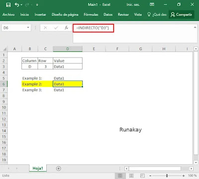 Use indirect function