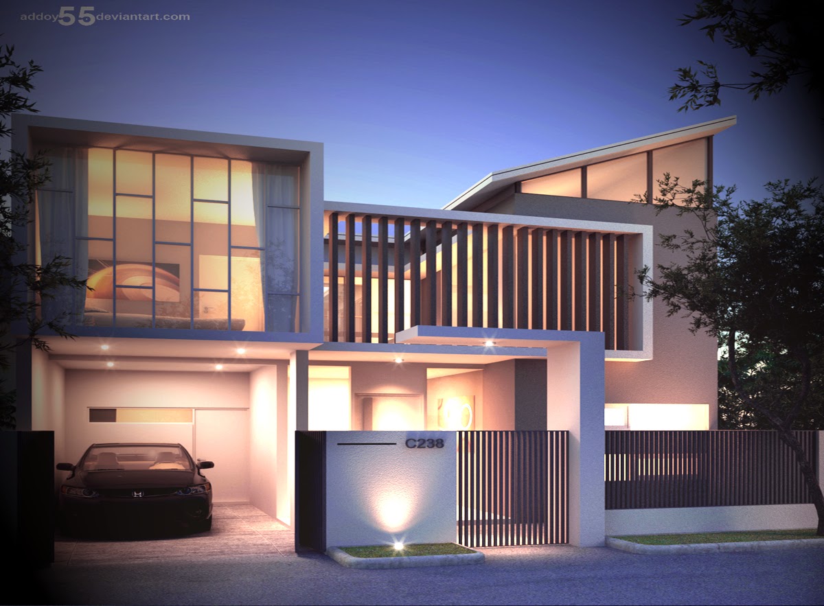 Gambar Rumah Minimalis Modern 2 Lantai Terbaru Karya Arsitek Addoy