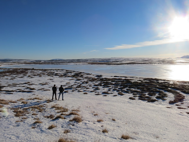 Iceland frozen lake