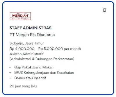 Lowongan Kerja: Bergabunglah Sebagai Staff Administrasi di PT Megah Ria Diantama!