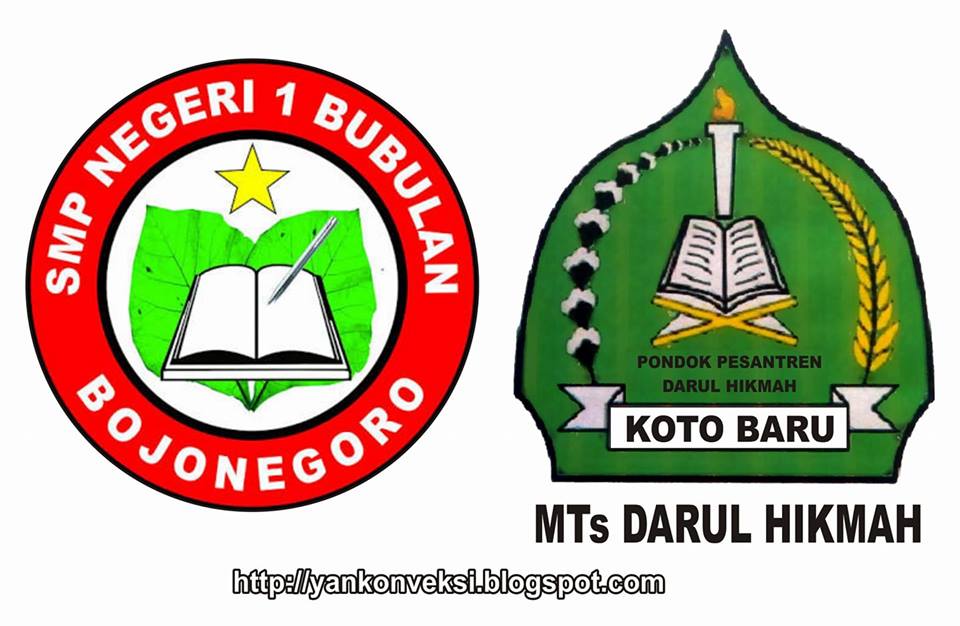 LOGO SMP N 1 BUBULAN BONJONEGORO JATIM DAN LOGO MTS DARUL HIKMAH DHARMASRAYA