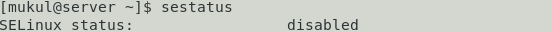Status of  SELnix in linux server centos