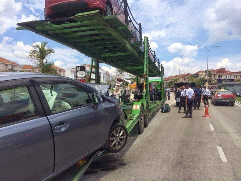 Gambar Kemalangan Ngeri Di Bandar Baru UDA, Johor Bahru 