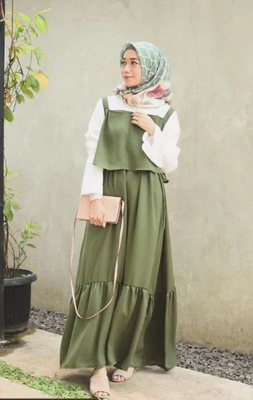 Tips Mix And Match Baju Muslim Warna Hijau Dengan Berbagai - Warna jilbab yang cocok untuk baju ijo botol