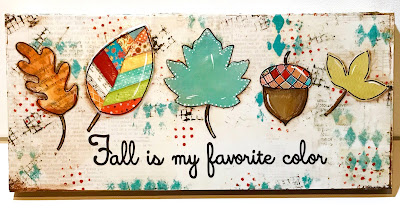 Mixed media leaves, whimsical fall leaves, fall decor