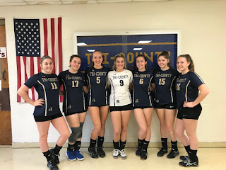 (Pictured are the seven seniors from l-r are: Sarah Killoy, Sabrina Howarth, Elizabeth Naff, Emma Mangiacotti, Emily Jutras, Ashley Barry, and Carolyn MacPherson)