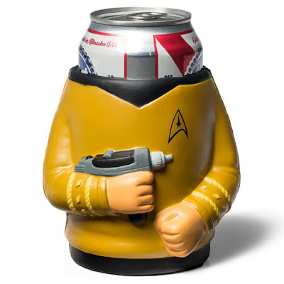 Star Trek Captain Kirk Drink Kooler Holding Phaser Sodas Beer Koozie