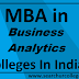 MBA in Business Analytics Colleges In India