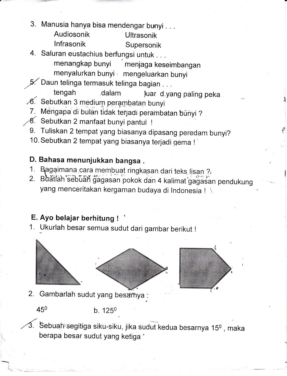 Formatif Tema 1 Indahnya Kebersamaan Halaman 3 Kelas 4 SD Semester Ganjil TA 2016 2017 Kurikulum2013