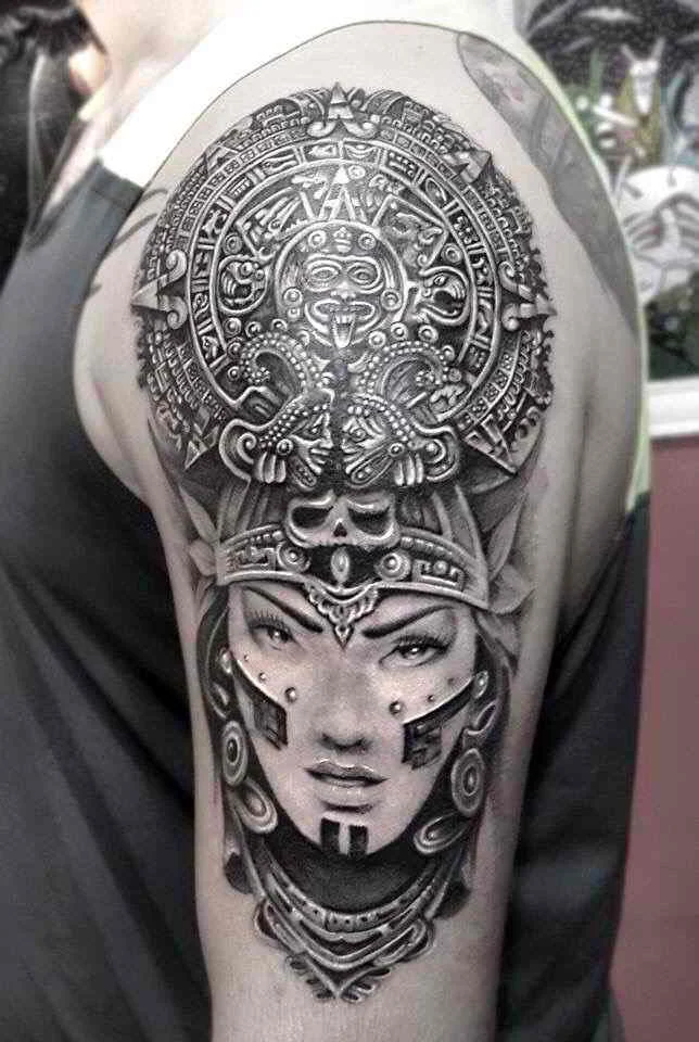 imagen de un tatuaje maya