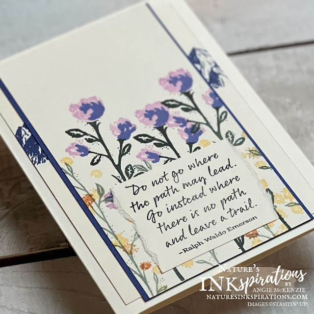 Mountain Wildflower Meadow Sympathy Card (angle) | Nature's INKspirations by Angie McKenzie