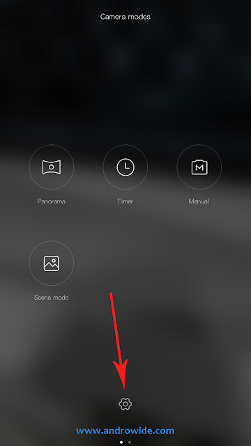 open settings icon on the photographic boob tube camera app