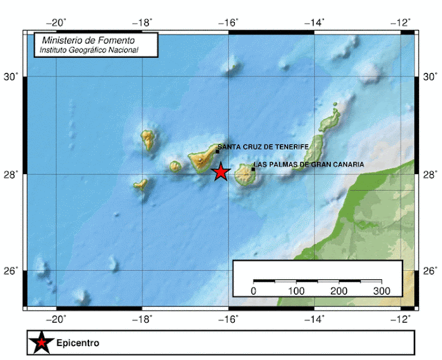 Terremoto entre Gran Canaria y Tenerife 3 agosto