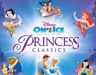 Poster for Disney On Ice Cartoon drawings of the Disney Princess