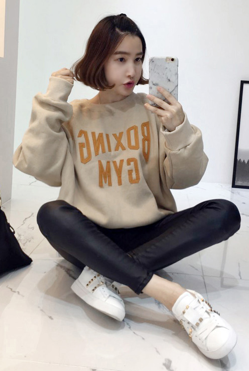  Boxing Gym Patch Oversized Sweatshirt