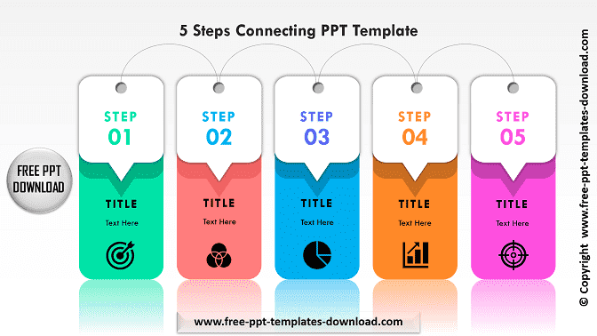 5 Steps Connecting PPT Template Download
