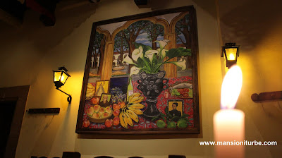 Pintura de Soledad Tafolla Levorini en Restaurante Doña Paca de Mansion Iturbe en Patzcuaro